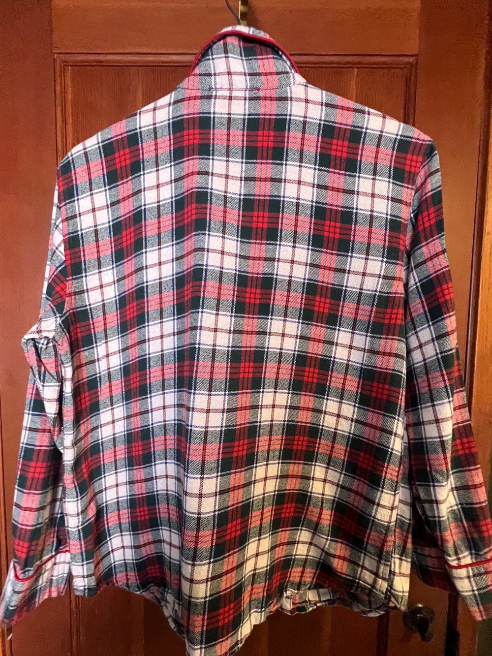 Lauren Ralph Lauren Plaid Flannel Pajama Set | Large | Cropped Fit - Picture 3 of 7